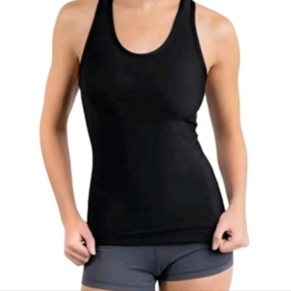 CompressionZ Black Racerback Athletic Tank Top, Small - Picture 1 of 14